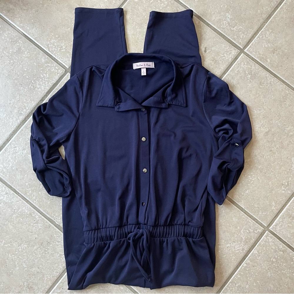 Harlow & Rose Navy Blue Jumpsuit